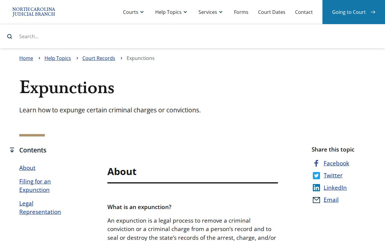 Macon County criminal court case expunction forms and filing information