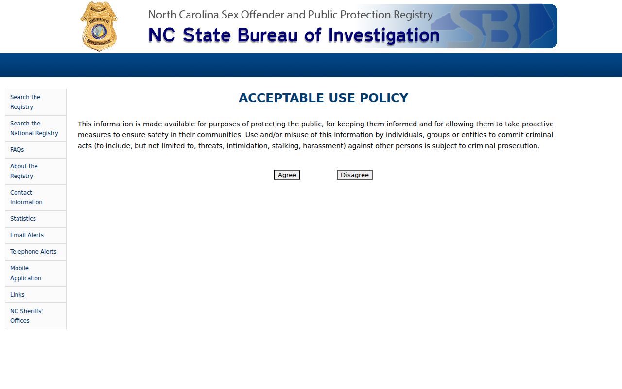 Macon County sex offender registry name and location search fields
